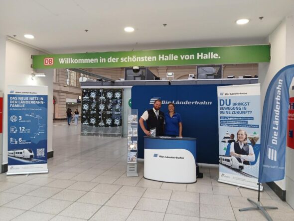 Infostand in Halle