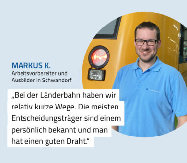 Laenderbahn mitarbeiter werkstatt zugsammen Markus K 1080 MARKUS K.